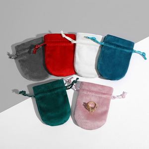 ถุงกำมะหยี่เนื้อนุ่มแบบมีเชือกผูกสำหรับขายส่ง ถุงใส่เครื่องประดับรีไซเคิลได้ สำหรับแหวน สร้อยคอ นาฬิกา อัญมณี - Product Image 2