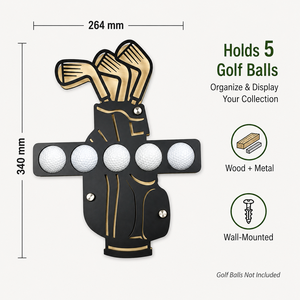 Wall Mounted Golf Ball Organizer Wooden Display <b>Rack</b> for Home Office Golf Room Clubhouse Golf Shop Decor Collections and Gifts - Product Image 2