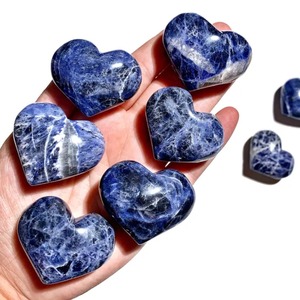 Wholesale Factory Price Healing Crystal <b>Craft</b> Natural Blue Sodalite Heart for Home Decoration and Feng Shui - Product Image 3