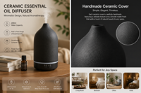 Diffuseur de parfum électrique 200 ml, diffuseur d'arômes en céramique USB, humidificateur d'air, machine à parfumer