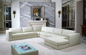 Muebles para el hogar Juego de música Moderno europeo Interior Sala de estar Sofá Muebles Carga USB Juego de sofá de cuero blanco - Product Image 2