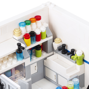 Set di Blocchi da Costruzione per Bambini <span class=keywords><strong>Serie</strong></span> Città con Decorazioni di Farmacia e Ospedale, Accessori per Giocattoli all'Ingrosso - Product Image 6