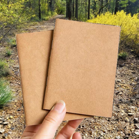 Carnet de notes en papier kraft imprimé à feuilles mobiles 9*12,5 cm, organiseur à grille de points vierge, bloc-notes de rechange pour voyageur