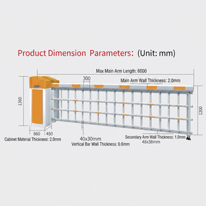 Barrière de stationnement coulissante automatique personnalisable en alliage d'aluminium industriel <span class=keywords><strong>6M</strong></span> pour parking - Product Image 5