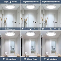 Plafonnier LED moderne rechargeable avec détecteur de mouvement, télécommande, magnétique, sans fil, à piles pour placard, douche, escalier, abri, couloir