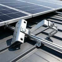 Crochet de toit solaire réglable en acier inoxydable SECARE pour fixation de panneaux solaires photovoltaïques sur toit en tuiles, couleur argent, modèle SECARE-B61