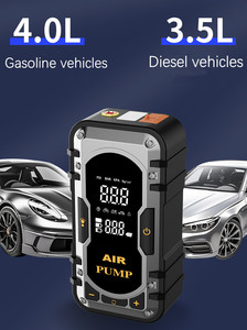 Démarreur de véhicule 12V 8000mAh, 4 en 1, booster de voiture d'urgence, gonfleur de pneus, charge rapide, lumière LED - Product Image 3