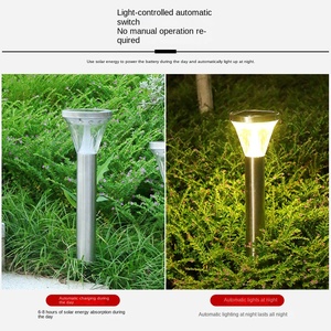 Al Aire Libre IP65 impermeable aleación de aluminio LED Solar patio césped camino luz para Parque Jardín paisaje Decoración - Product Image 5