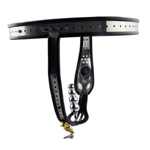 Dispositivo di cintura di castità in acciaio inox per uomo biancheria intima Fetish mutandine regolabile per castità Gag Sex Toys con spina <span class=keywords><strong>anale</strong></span> - Product Image 2