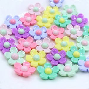 Cabochons en résine à dos plat motif fleur du Japon et de Corée du Sud pour la fabrication de bijoux DIY, pinces à cheveux pour enfants, colle crème, matériel artisanal - Product Image 4