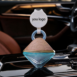 Luxury Diamond Shaped <b>Car</b> Hanging Perfume <b>Diffuser</b> Glass <b>Bottle</b> For Modern Interior Decor Wholesale Private Label Premium Set - Product Image 4