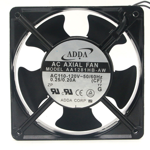AA1281HB-AW ADDA 110-120V 50/60Hz 120*120*38มม. 12038 12ซม. พัดลมระบายความร้อนกรอบอลูมิเนียมแบริ่งคู่ - Product Image 2