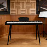 Keyboard Piano Digital Beisite Hot Sale 88-Key, Piano Elektronik Organ Elektrik, Tombol Semi-Weighted Plastik, Dilengkapi Speaker