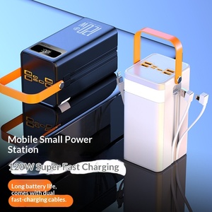 พาวเวอร์แบงค์ 120W PD ชาร์จเร็ว ความจุ 50000-200000mAh พร้อมสาย Type-C และ USB ในตัว ไฟฉาย LED - Product Image 1
