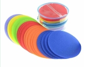 Crochets et boucles autocollants pour ruban adhésif magique, marqueurs circulaires en polyester pour tapis, points pour papier peint et sol pour la salle de classe