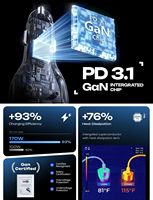 LISEN Pengisi Daya Mobil 170W yang Ditingkatkan, Soket Pengisian Daya Tablet QC4.0, Adaptor Multi Port untuk Perangkat Elektronik Android IOS