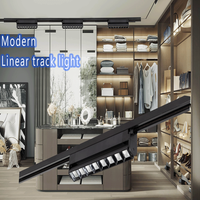 Luz de pista comercial de nuevo diseño, luz de pista lineal negra blanca de 10W para tienda de ropa