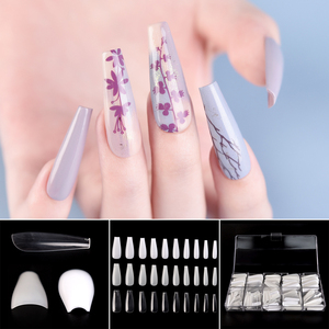 500 Uñas Postizas Francesas Tipo Ataúd, ABS, Cobertura Completa, Uñas Artificiales Naturales Transparentes para Extensión de Manicura - Product Image 6