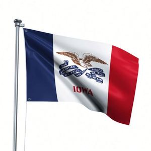 Bandera Personalizada del Estado de Iowa, EE. UU., 3x5 pies, de Poliéster Duradero de Alta Calidad, para Eventos Promocionales en Interiores y Exteriores - Product Image 1