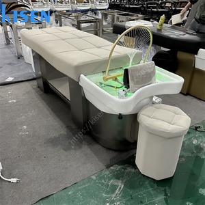 Kisen Nouveau Produit 2025 Mobilier de Luxe Moderne pour Soins Esthétiques et Lavage de Cheveux, Fauteuil-lit de Lavage Doré avec Thérapie Capillaire et Fonction de Fumigation - Product Image 5