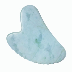 Planche de massage Gua Sha en jade Jia Cui avec dents, outil de raclage facial, masseur de beauté pour les soins de la peau - Product Image 6