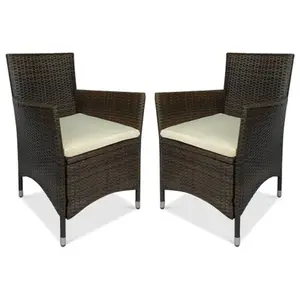 Cozy Hotel Waterproof Outdoor Rattan Cadeira Indoor Restaurante Cadeira Empilhamento Home Dining Cafe Cadeira para Varanda Jardim