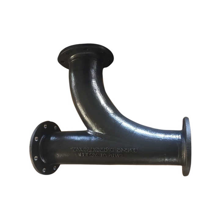 EN545 PN16 DN100 Ductile Cast Iron Pipe Fittings All Flange Radial Tee