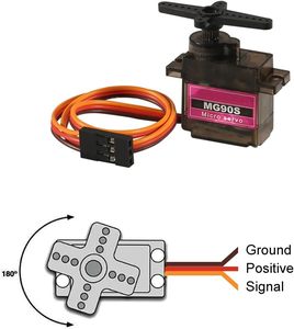 เซอร์โว MG90S เซอร์โวไมโคร9g สำหรับหุ่นยนต์อัจฉริยะและโครงการราสเบอร์รี่เรือเฮลิคอปเตอร์เครื่องบิน - Product Image 2