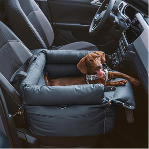 All'ingrosso Custom Deluxe in ecopelle impermeabile per animali domestici trasportino da viaggio per cani seggiolino per auto letto con cuscino morbido e corda di sicurezza - Product Image 2