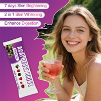 Poudre de boisson énergétique naturelle OEM aux baies d'açaï, graines de chia, fraises et canneberges – Complément en poudre