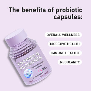 Cápsulas de Probióticos y Enzimas Digestivas OEM para la Salud Intestinal, Regularidad e Inmunidad, 60 Cápsulas Veganas - Product Image 3