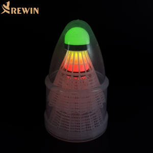 1102 REWIN Usine En Gros Pas Cher Transparent En Plastique Bullet Tube Clignotant LED Nylon Haute Durabilité <span class=keywords><strong>Sport</strong></span> <span class=keywords><strong>Badminton</strong></span> - Product Image 3