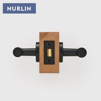 Poignée de porte en laiton moleté Nurlin, poignée de passage, serrure à mortaise intérieure, poignée de porte à bouton tournant factice, ensemble de leviers de porte en laiton antique mat