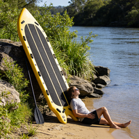 Planche de paddle gonflable grande taille Verda VD-SUP-033 18' Jaune PVC de qualité militaire avec noyau Drop Stitch 3 ailerons Tout usage Légère