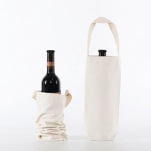 Sac fourre-tout en toile épaisse et grande taille, vierge, en coton, extra large, personnalisable, haut et long, pour bouteille de vin - Product Image 1