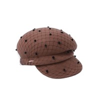 Nouveau Béret en Laine Automne-Hiver pour Femme, Casquette Gavroche Rétro à Pois en Maille, Style Artiste, Mode Européenne Vintage