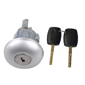 Ford Car Door Lock Cylinder 1926219 1781417 With 2 Keys Aluminum <b>Light</b> Grey Cylindrical Lock For Ford Tourneo - Product Image 1