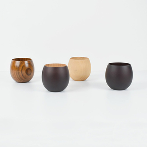 Tazza da tè in legno con tazza rotonda in stile giapponese per bere il tè - Product Image 2