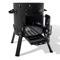 Poêle d'extérieur Four à bois Foyer Pot Chaudron Camping Wok Cuisson Pot de cuisine