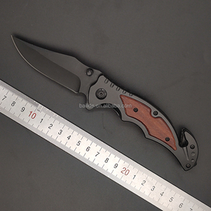 Hot <span class=keywords><strong>Sela</strong></span> Custom Hunting Plegable Hoja de acero inoxidable Mango de madera Campamento Supervivencia al aire libre Cuchillo de bolsillo táctico - Product Image 2