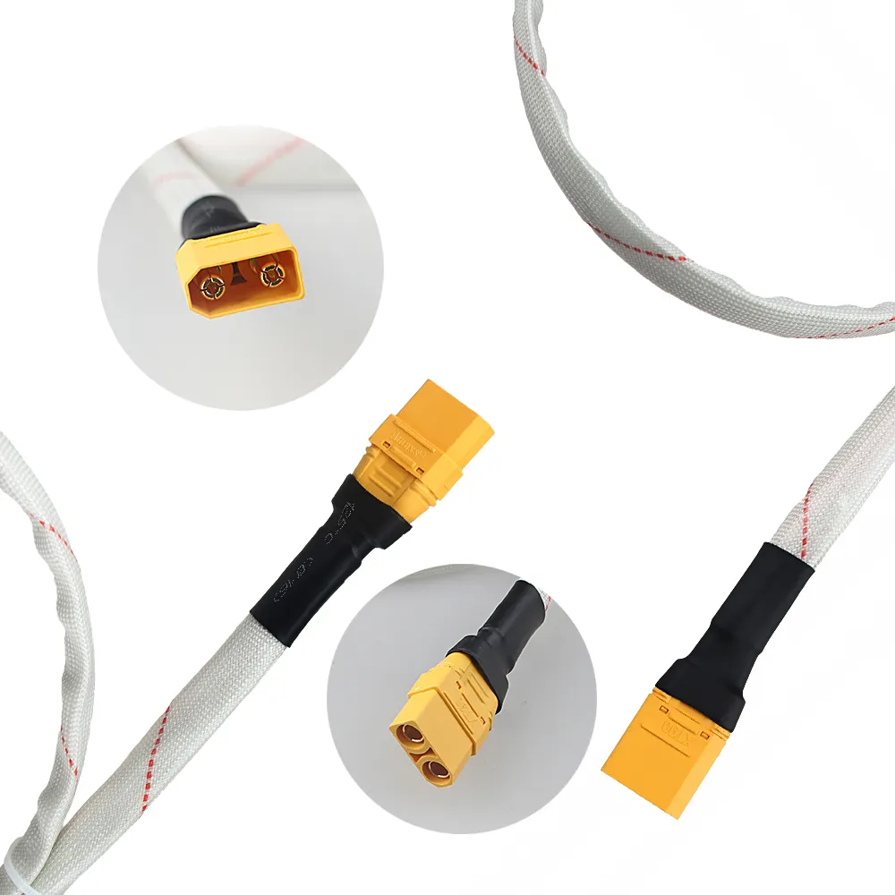 Amass XT90 XT60 XT30 T-Plug Conector 8AWG 100cm Silicone Wire Cable For RC Airplane Drone Lipo Battery