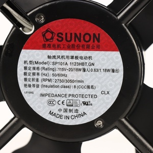 Ventilador SUNON SP101A 1123HBT.GN 120x120x38mm 115VAC 0.21/0.18A 20/18W 2750/3050RPM 87/107CFM con Rodamiento de Bolas Eléctrico para Gabinete e Inversor - Product Image 6