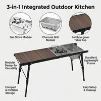 Système de cuisine mobile professionnel en acier inoxydable OEM personnalisé pour le camping - Fournisseur d'équipements pliables en alliage d'aluminium
