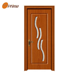 أرخص بالجملة PVC باب خشبي باب بولي كلوريد الفينيل الداخلية الباب البلاستيكية الداخلية أبواب زجاجية ، يمول البلاستيكية ، باب غرفة النوم - Product Image 5