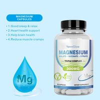 YanniGlow OEM ODM Complément Alimentaire pour Adultes Capsules de Glycinate de Magnésium : Énergie Accrue, Soutien Musculaire et Nerveux, Aliment Santé
