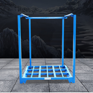 Estante de almacenamiento de mercancías portátil recubierto de polvo apilamiento utilizado con diseño de palé para un uso eficiente en el almacén - Product Image 1