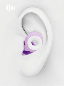 Bouchons d'oreilles réutilisables en silicone rose, type flange, à enfiler, non pliables, <span class=keywords><strong>pour</strong></span> le sommeil, réduction du bruit, protection contre la sensibilité sonore - Product Image 2