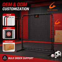 Filet de rebond pliable multi-sports avec structure en acier stable pour le football, le baseball, le golf et l'entraînement en extérieur