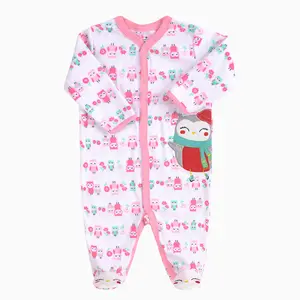 Pabrik Musim Gugur Pakaian Hangat Onesie Romper Bayi Satu Potong Piyama untuk 0-12M Bulu Baju Monyet Jumpsuit Pakaian Bayi dengan Harga
