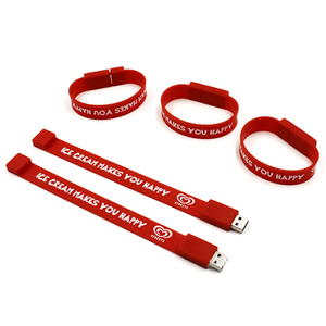 Tùy chỉnh USB Flash Drive 16GB 32GB 64GB Quà tặng khuyến mãi dây đeo cổ tay với logo ban nhạc cổ tay Silicone Vòng đeo tay với USB Flash Drive - Product Image 6